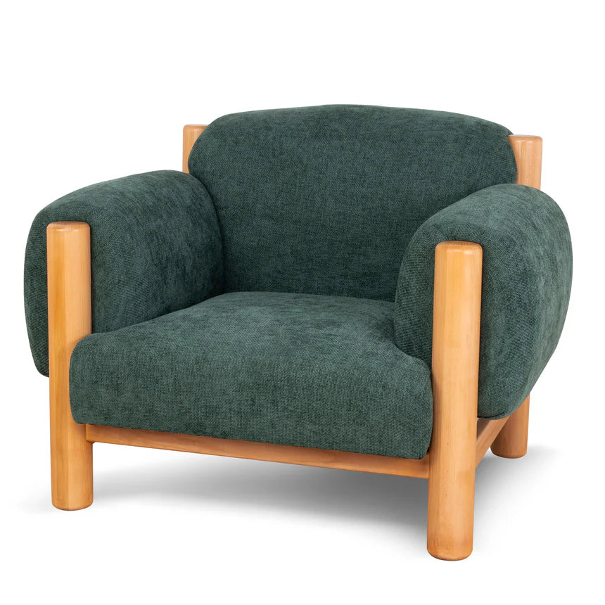 Effortless Style & Comfort Haven Natural Armchair - Green