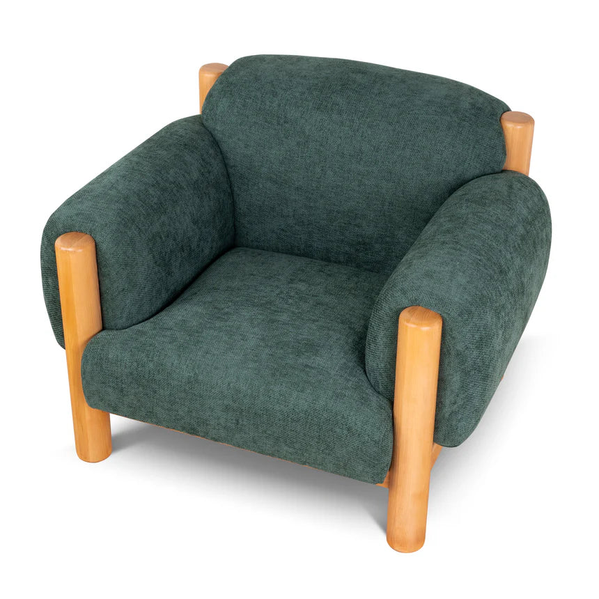 Effortless Style & Comfort Haven Natural Armchair - Green