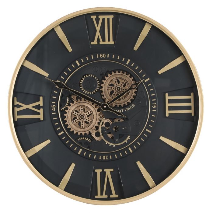 El Dorado Exposed Gear Movement Clock Wall Clock - 50cms