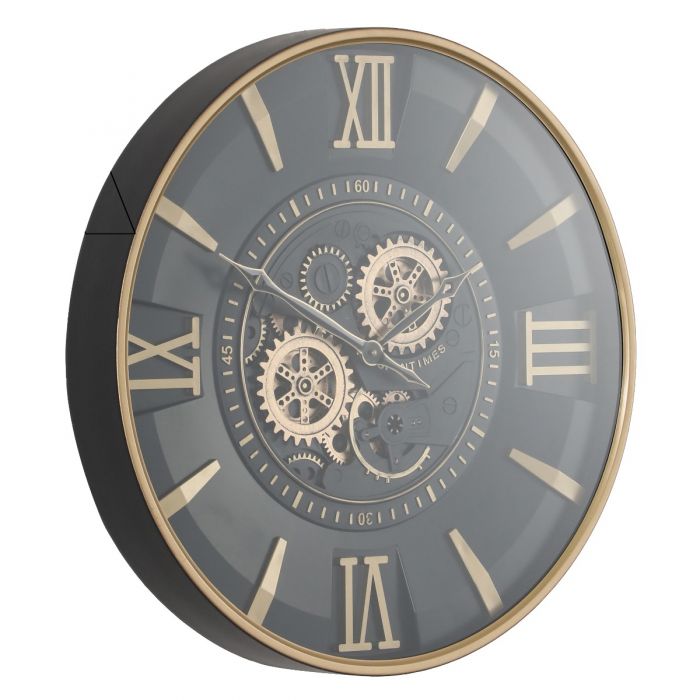 El Dorado Exposed Gear Movement Clock Wall Clock - 50cms