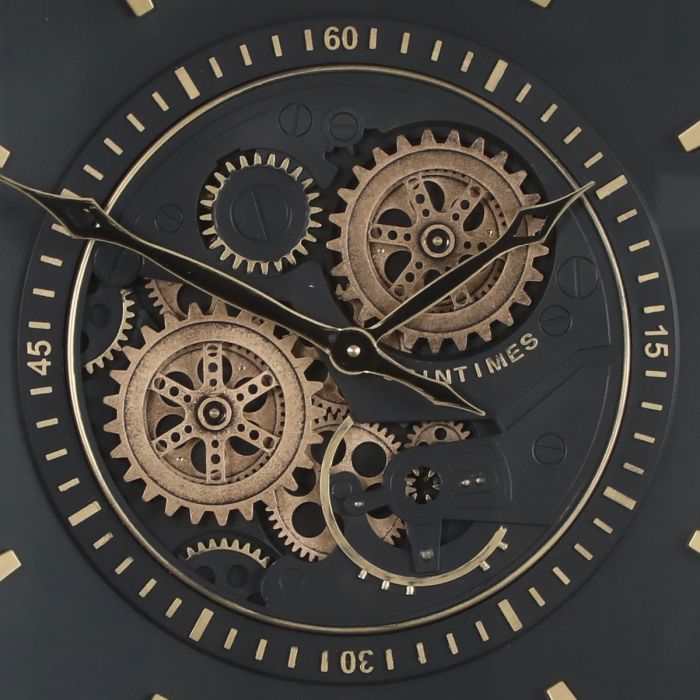 El Dorado Exposed Gear Movement Clock Wall Clock - 50cms