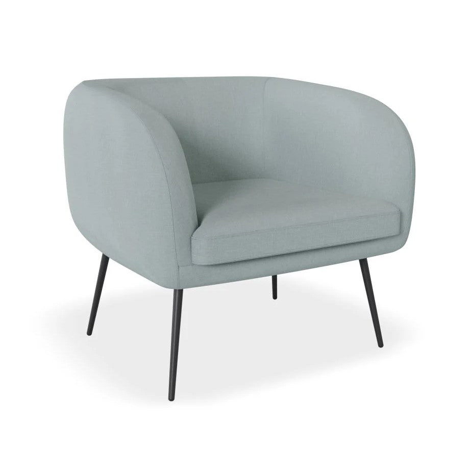 Elegance Haven Blue Single Seater Sofa (Available in 3 Frame Colors)