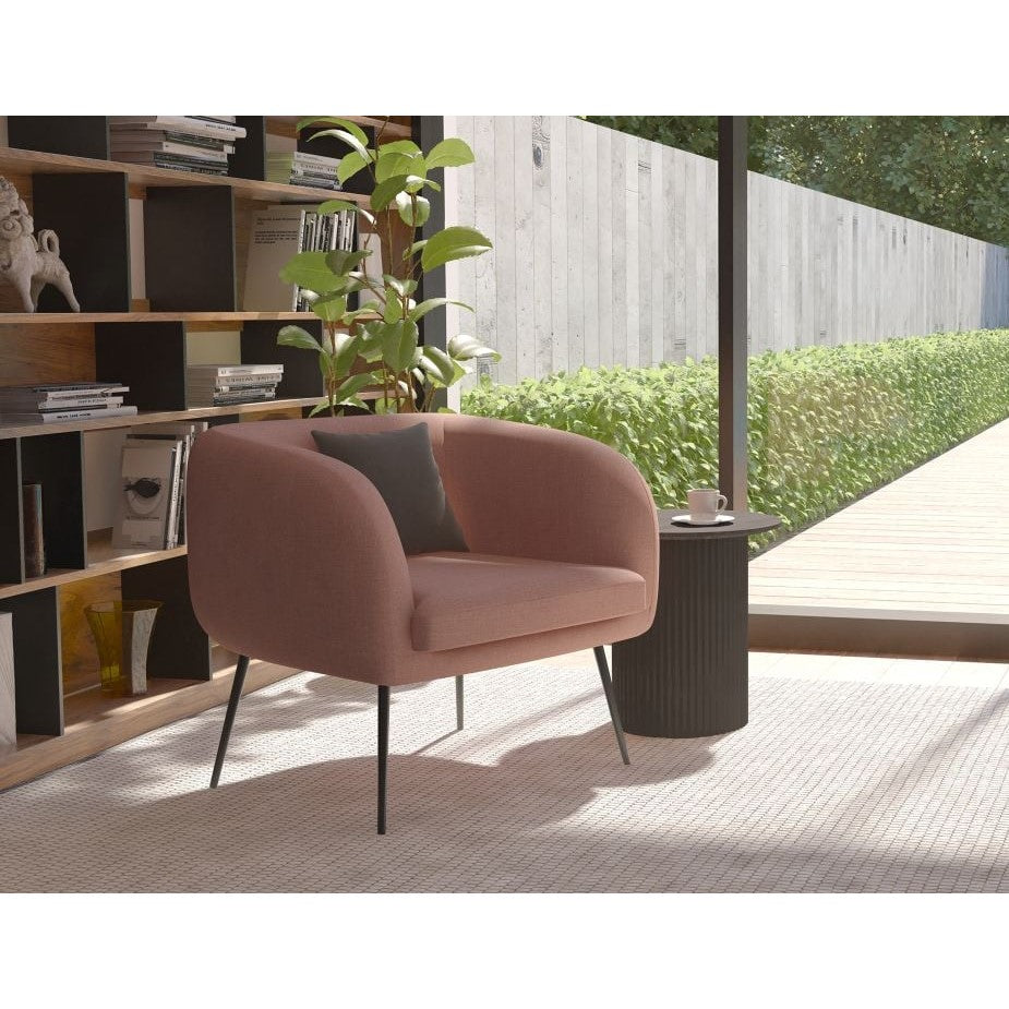 Elegance Haven Pink Single Seater Sofa (Available in 3 Frame Colors)