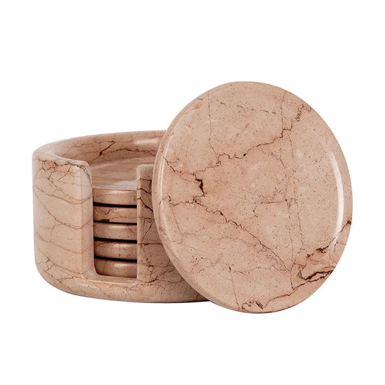Elegance Marble Bliss Coaster Set - Marinara