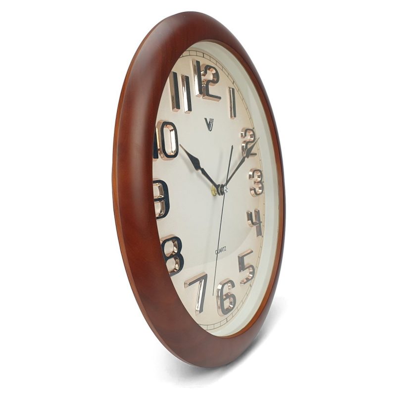 Elegant 3D Number Round Clock 35.5cms (Available in 2 colors)