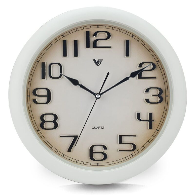 Elegant 3D Number Round Clock 35.5cms (Available in 2 colors)
