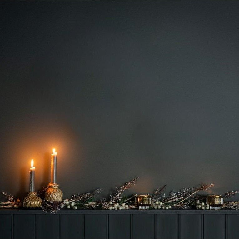 Artificial White Frosted Berry Paper Bark Garland