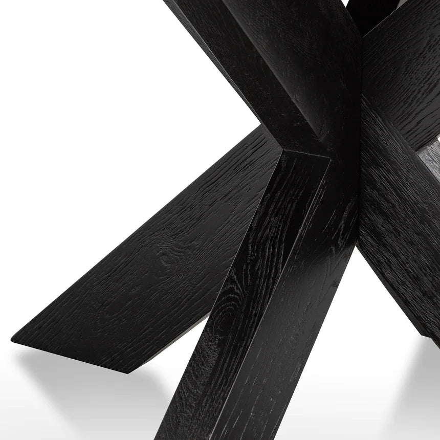 Elegant Ebony Dining Table 150cms - Black