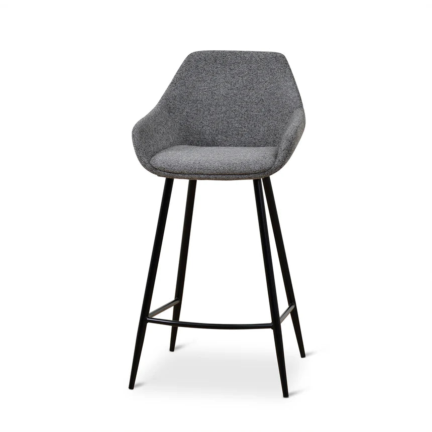 Elegant Essentials Fabric Bar Stool - Spec Charcoal - (Set of 2)