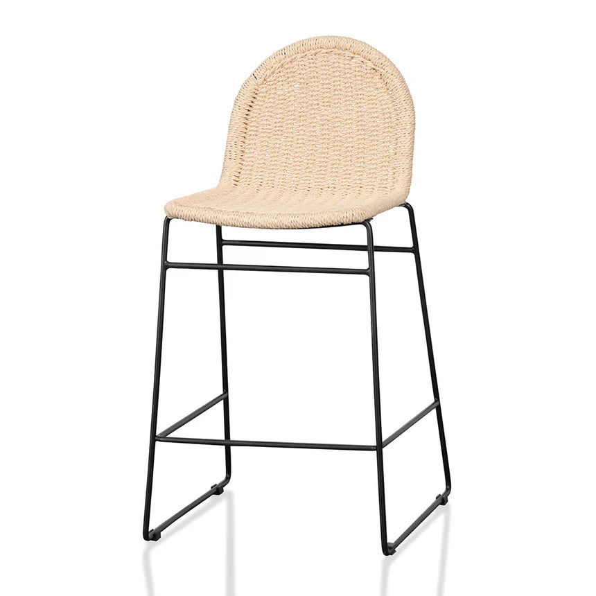 Elegant Essentials Rattan Barstool - Natural Seat (Set of 2)