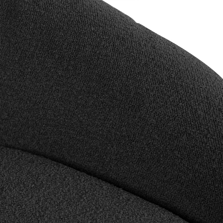 Elegant Fabric Dining Chair - Charcoal