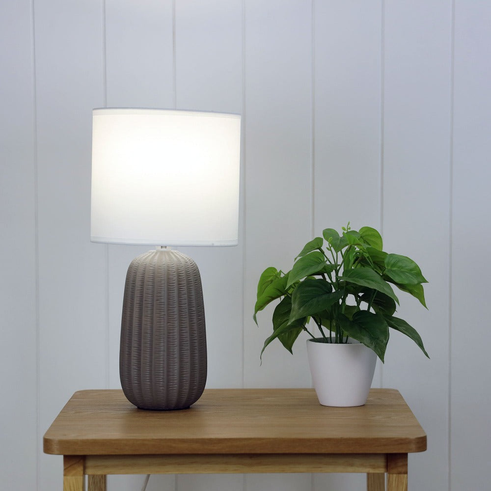 Elegant Glazed Ceramic Table Lamp 38cms (Available in 4 Colors)