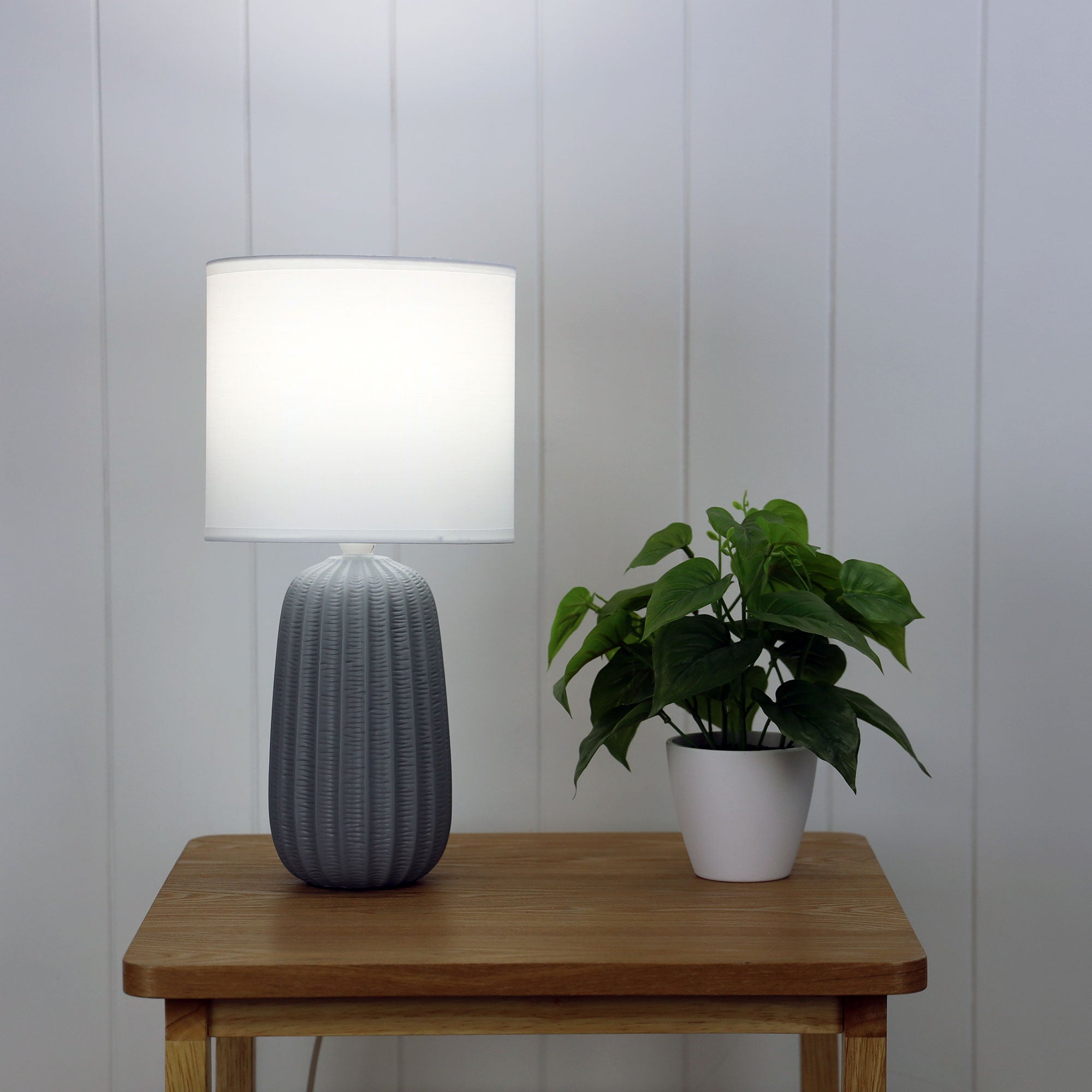Elegant Glazed Ceramic Table Lamp 38cms (Available in 4 Colors)