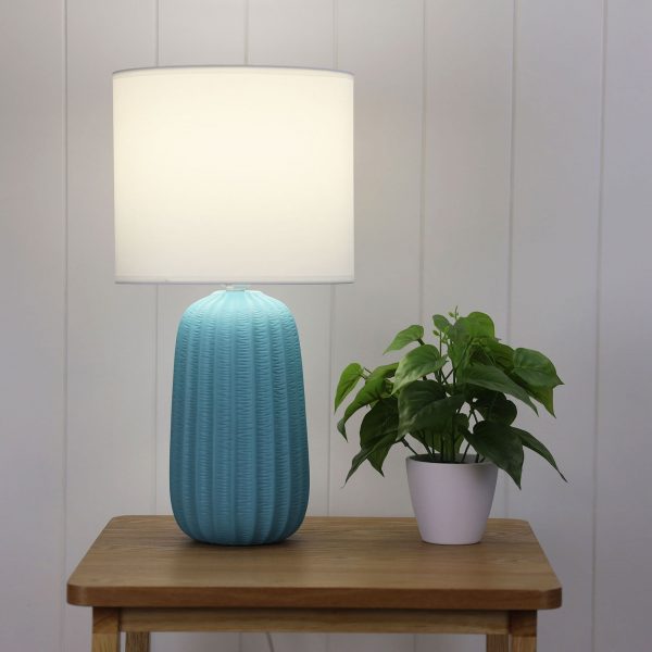 Elegant Glazed Ceramic Table Lamp 47cms (Available in 4 Colors)