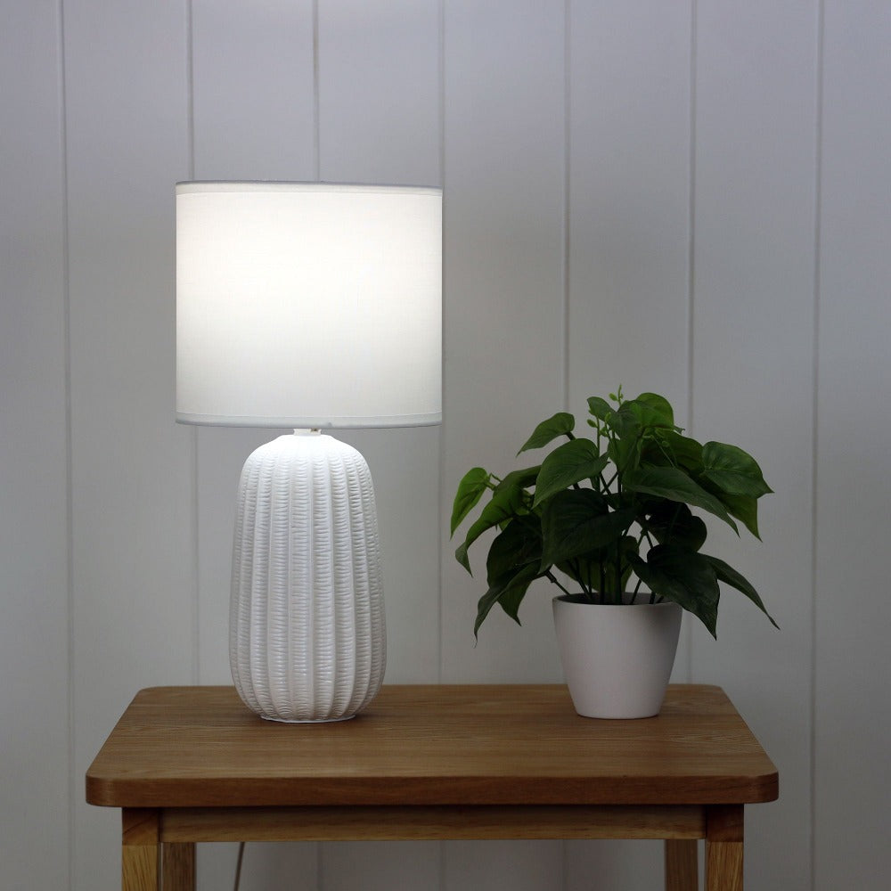Elegant Glazed Ceramic Table Lamp 38cms (Available in 4 Colors)