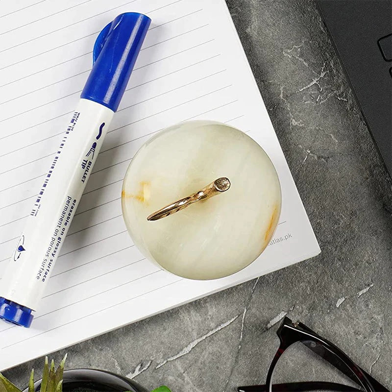 Elegant Handmade Marble Apple Paperweight (Available in 4 Colors)