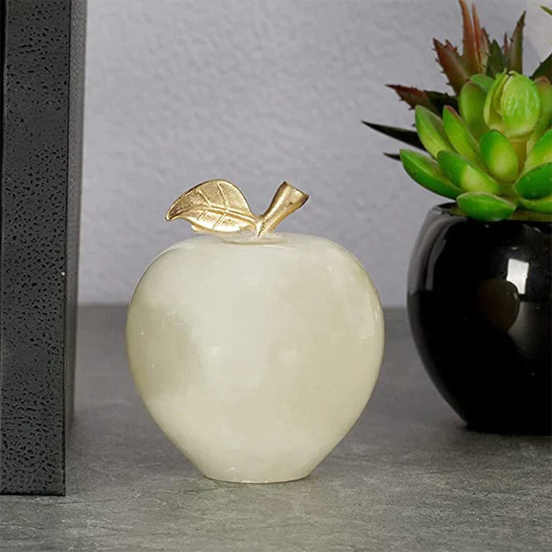 Elegant Handmade Marble Apple Paperweight (Available in 4 Colors)