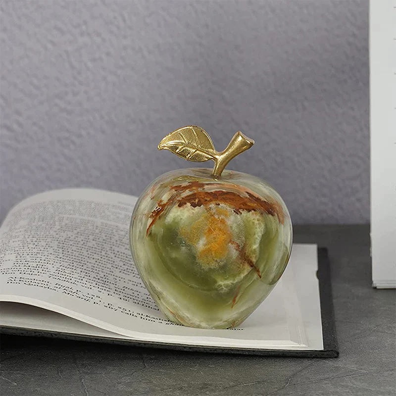 Elegant Handmade Marble Apple Paperweight (Available in 4 Colors)