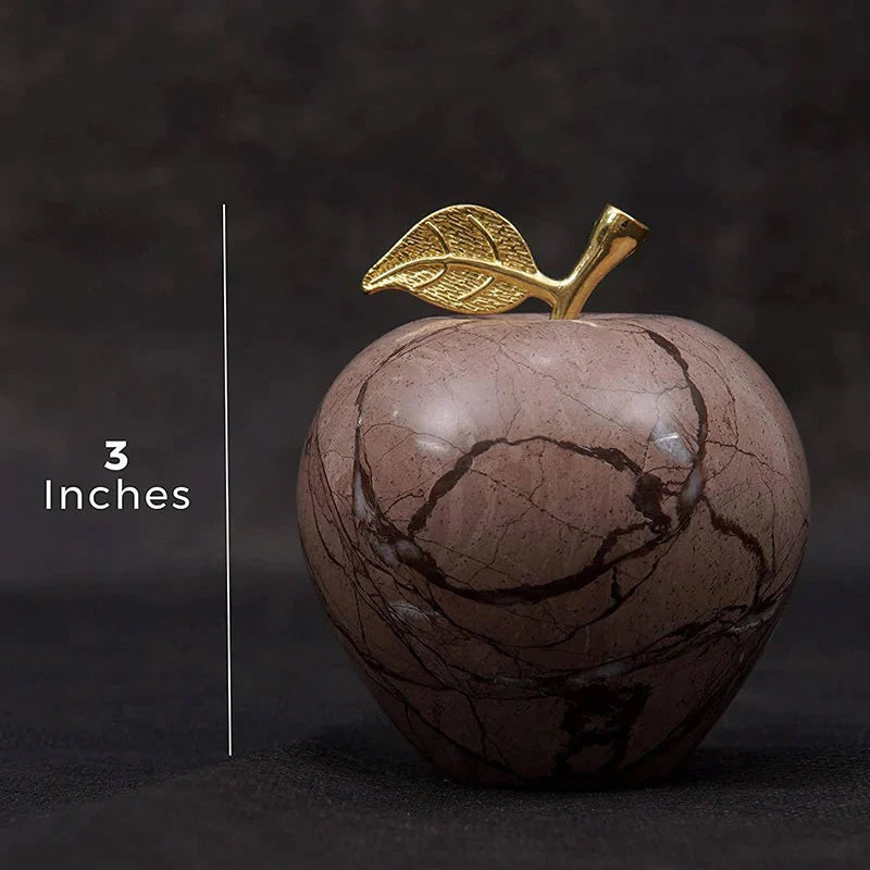 Elegant Handmade Marble Apple Paperweight (Available in 4 Colors)