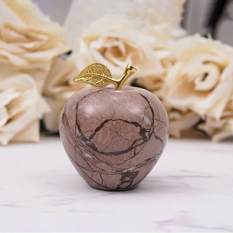 Elegant Handmade Marble Apple Paperweight (Available in 4 Colors)
