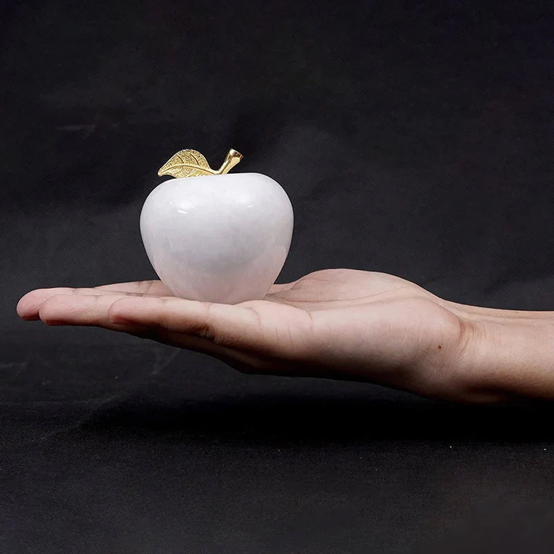 Elegant Handmade Marble Apple Paperweight (Available in 4 Colors)