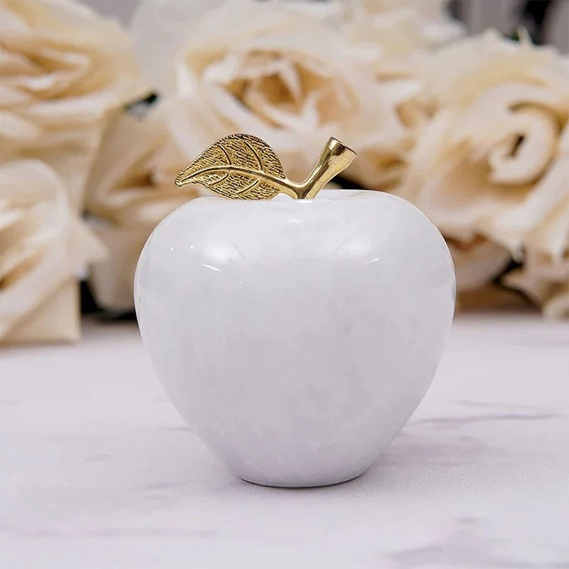 Elegant Handmade Marble Apple Paperweight (Available in 4 Colors)