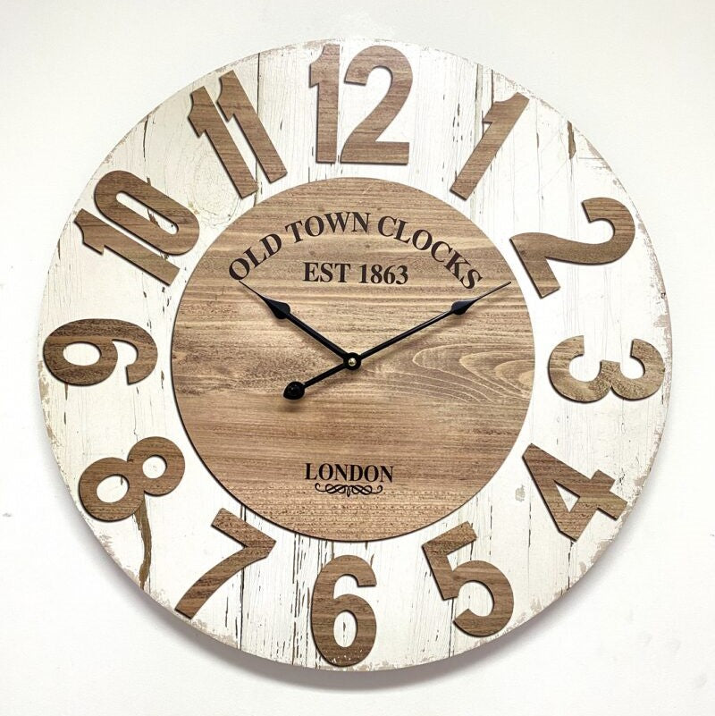 Elegant Large Classical MDF Wall Clock 60cms