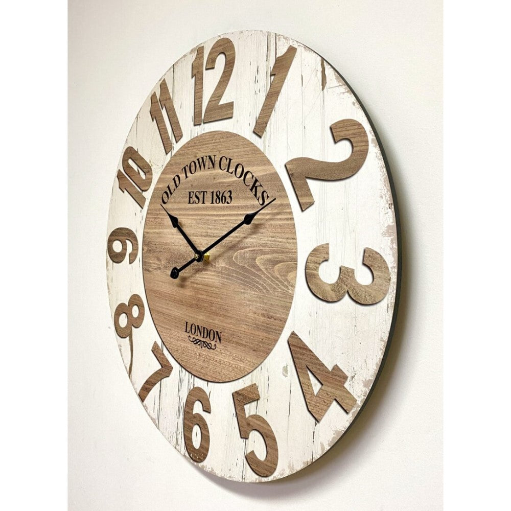 Elegant Large Classical MDF Wall Clock 60cms