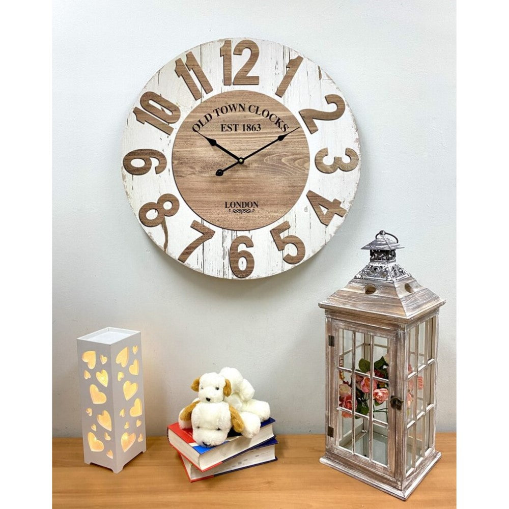Elegant Large Classical MDF Wall Clock 60cms
