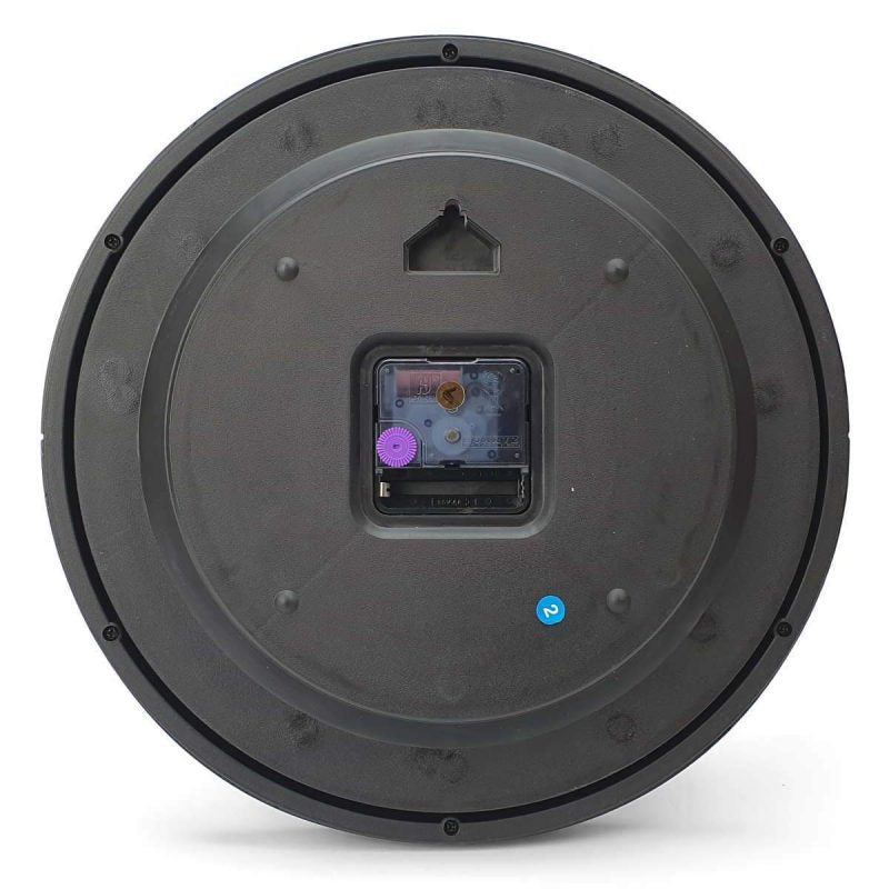 Elegant Luminous Round Wall Clock 30cms- Brown