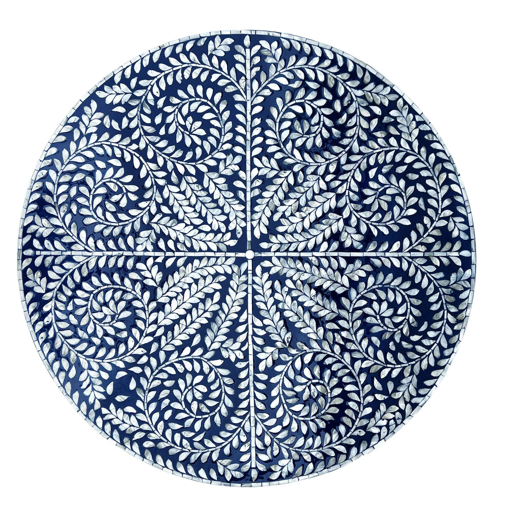 Elegant Mother of Pearl Adorned Coffee Table - 90cms