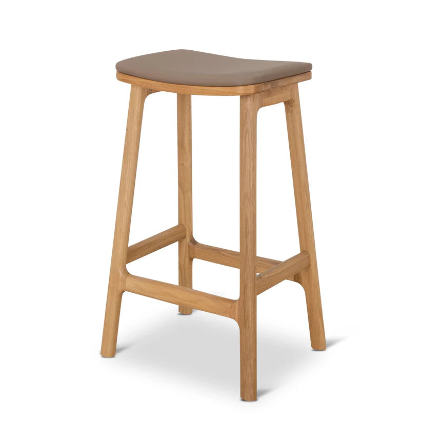 Elegant  Natural Bar Stool - Mocha Brown