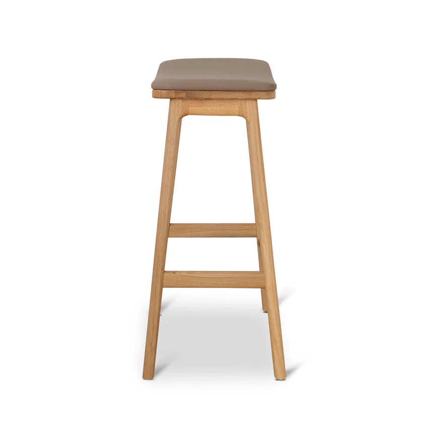 Elegant  Natural Bar Stool - Mocha Brown