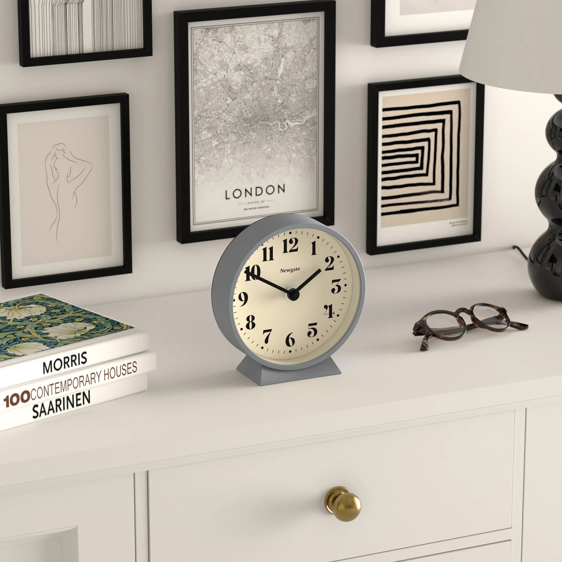 Elegant Newgate Theatre Mantel Clock - Available in 3 Colors