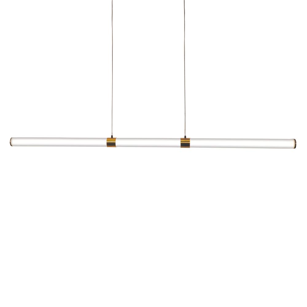 Elegant Opal Matt CTS LED Pendant - Brass