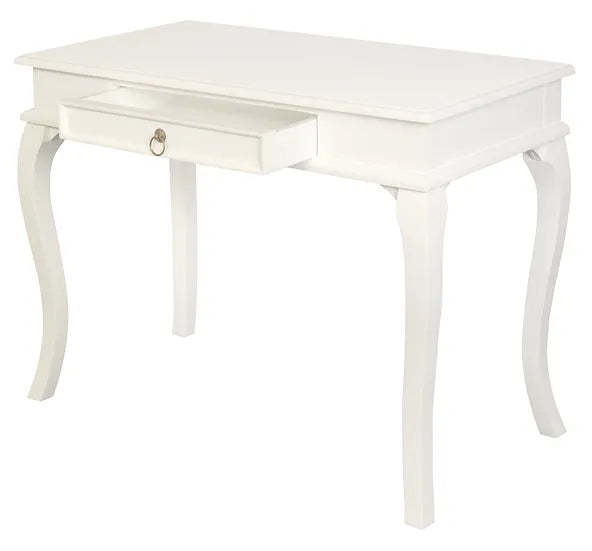 Elegant Queen Ann 1 Drawer Sofa Table - White