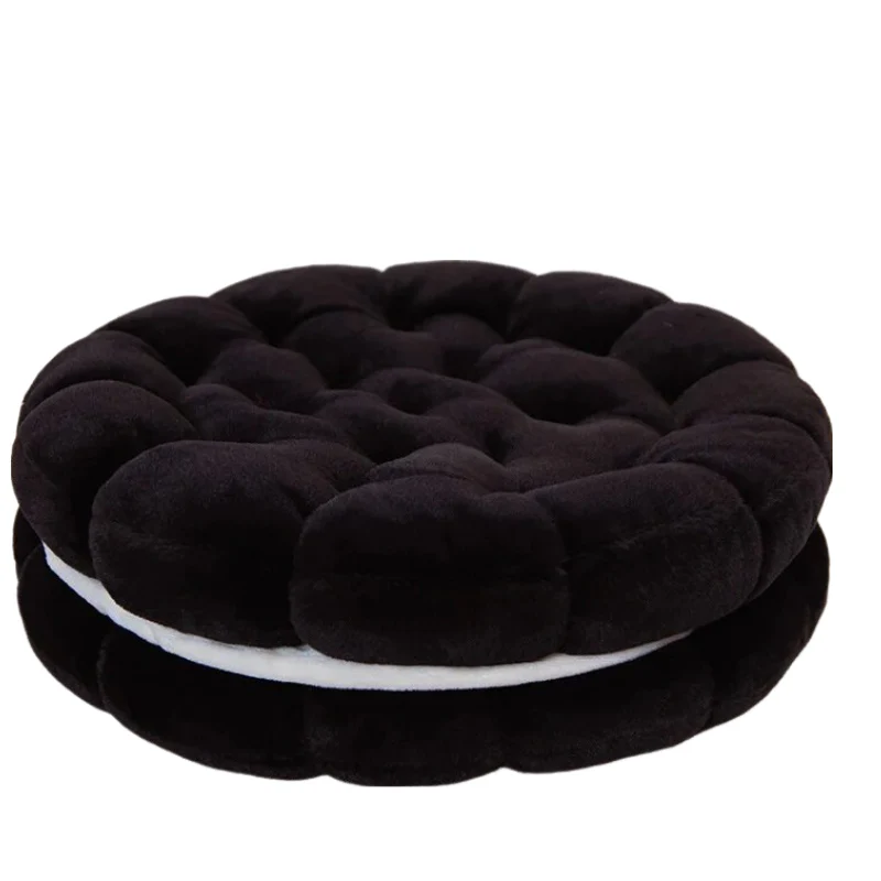 Elegant Round Shape Soft Cushion Pillow 55cms - Black