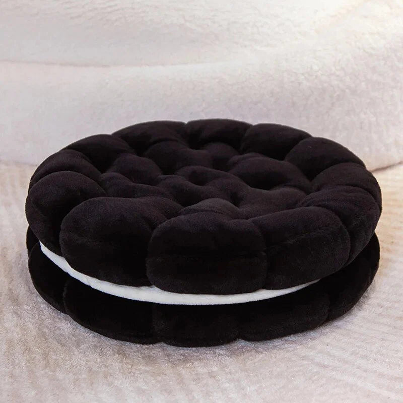 Elegant Round Shape Soft Cushion Pillow 55cms - Black
