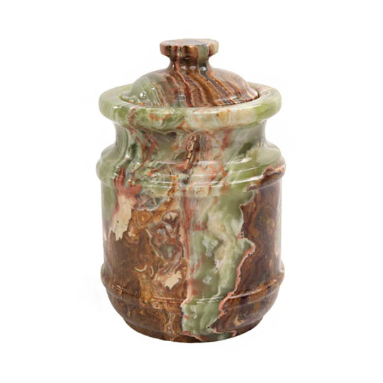 Elegant Silhouette Ornate Classic Urn - Green
