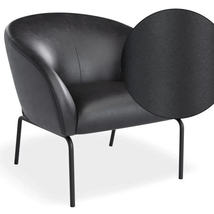 Elegant Single Seater Sofa with Matt Black Legs (Available in 4 Colors)