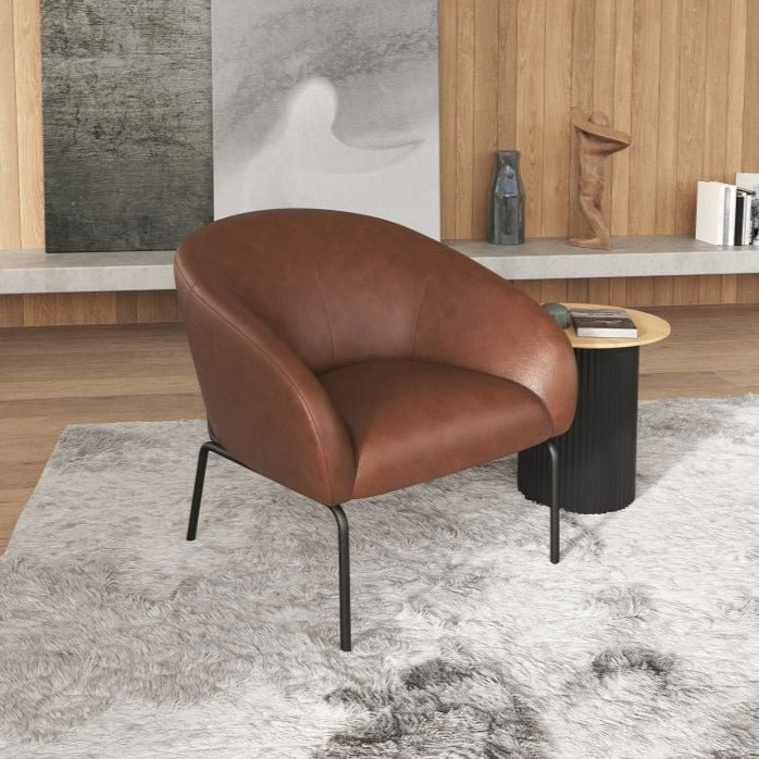 Elegant Single Seater Sofa with Matt Black Legs (Available in 4 Colors)