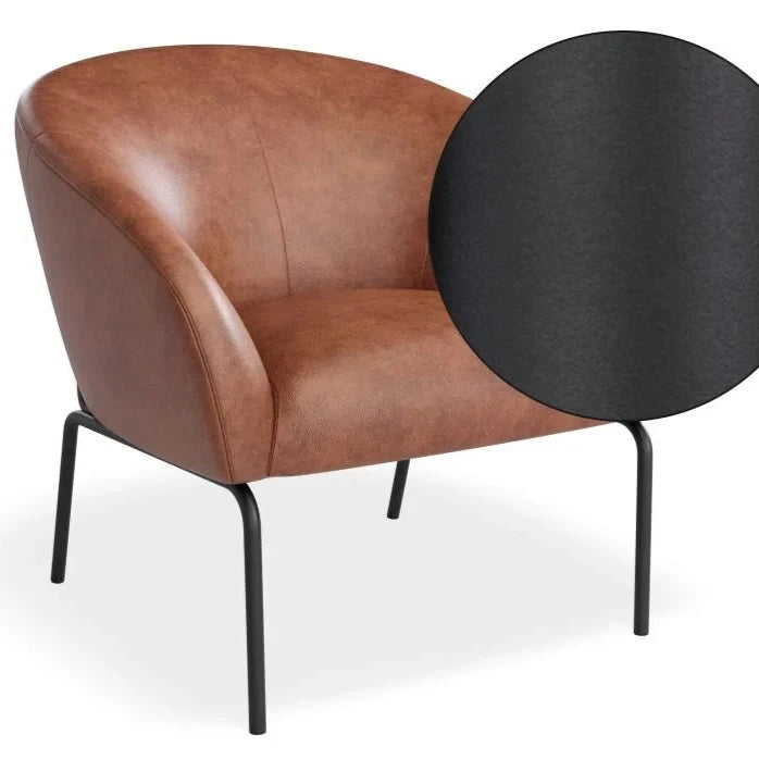 Elegant Single Seater Sofa with Matt Black Legs (Available in 4 Colors)