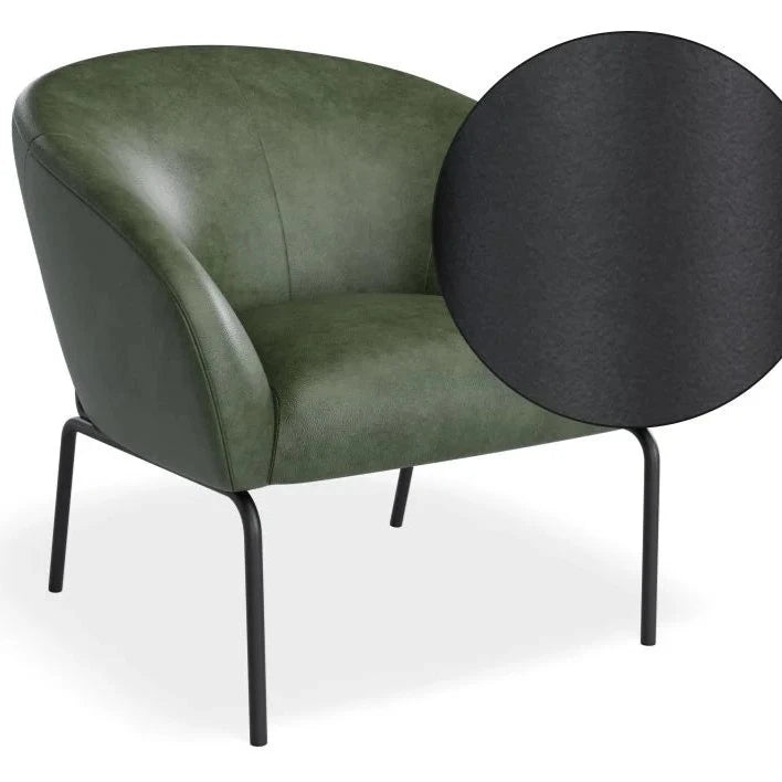 Elegant Single Seater Sofa with Matt Black Legs (Available in 4 Colors)