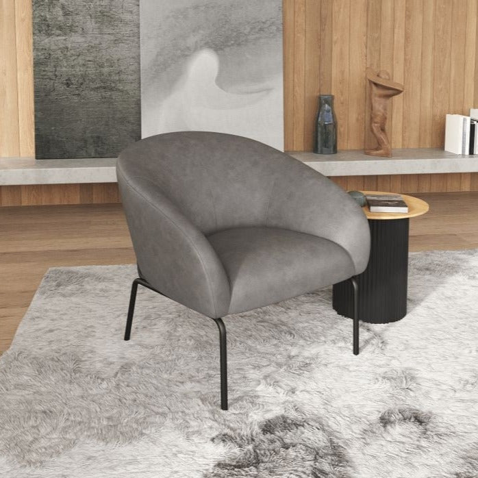 Elegant Single Seater Sofa with Matt Black Legs (Available in 4 Colors)