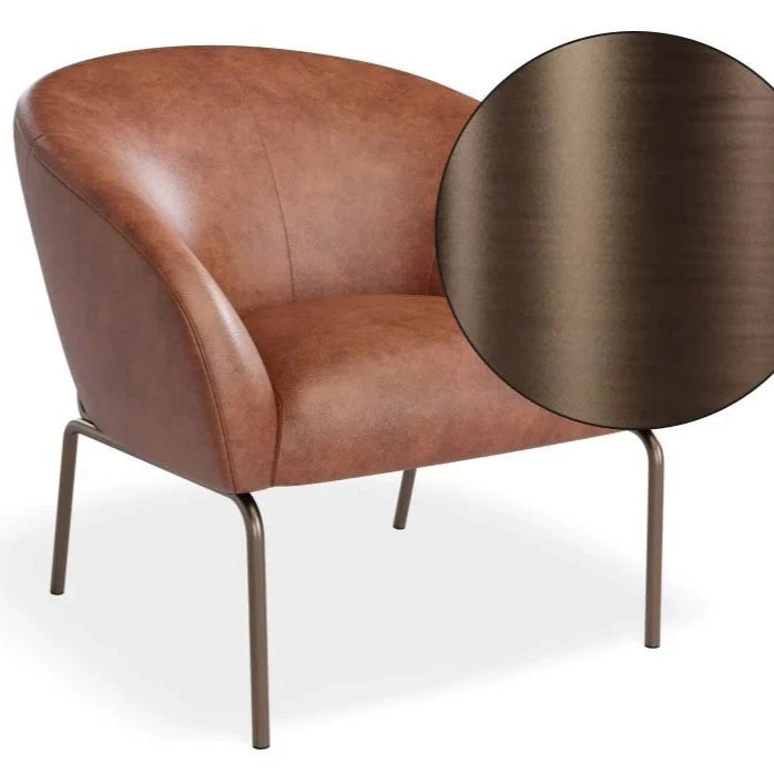 Elegant Single Seater Sofa with Matt Bronze Legs (Available in 4 Colors)