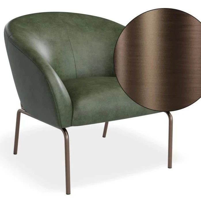 Elegant Single Seater Sofa with Matt Bronze Legs (Available in 4 Colors)