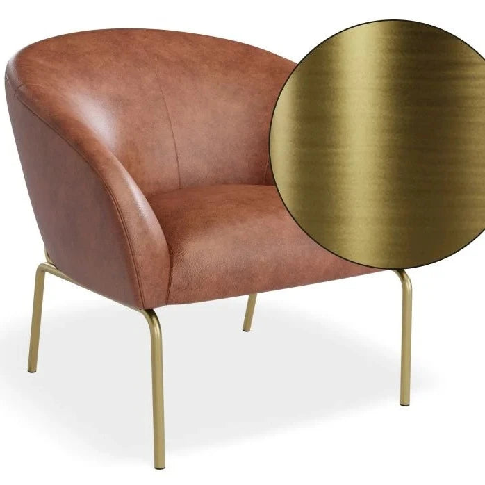 Elegant Single Seater Sofa with Matt Gold Legs (Available in 4 Colors)