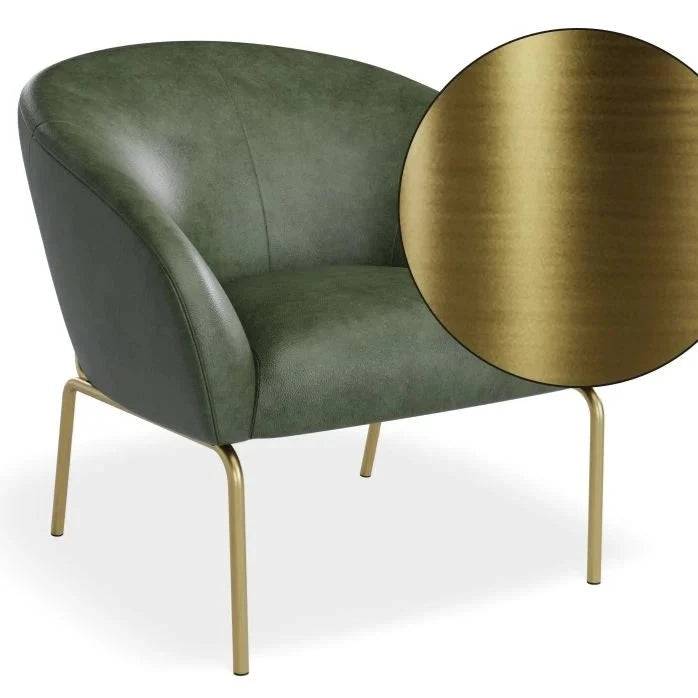 Elegant Single Seater Sofa with Matt Gold Legs (Available in 4 Colors)