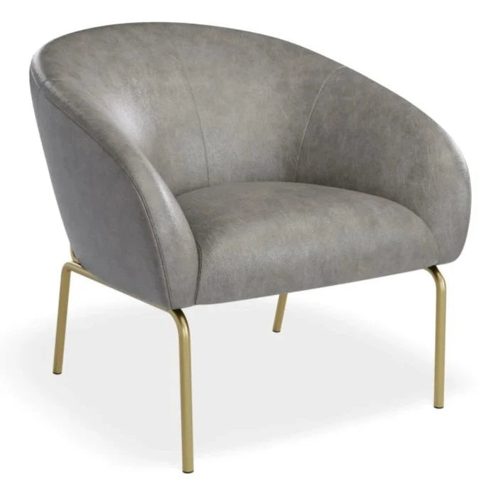 Elegant Single Seater Sofa with Matt Gold Legs (Available in 4 Colors)