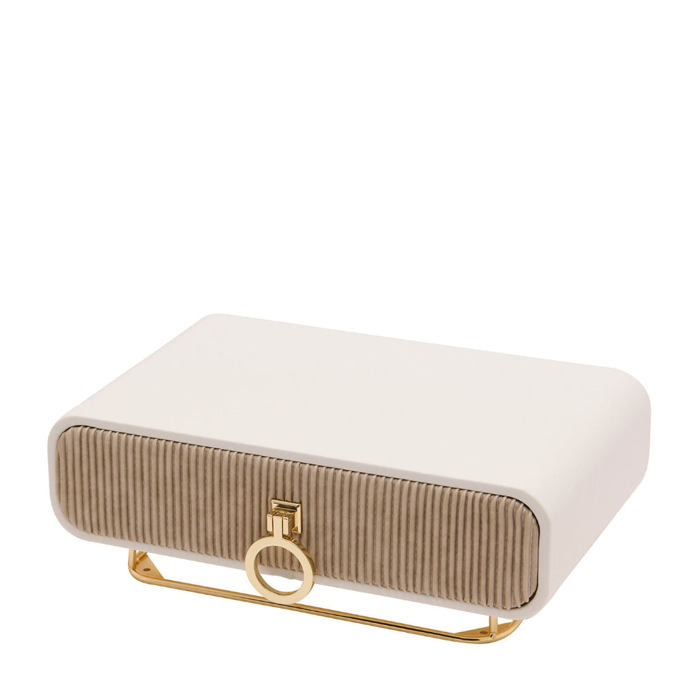 Elegant Storage Camille White Jewellery Box